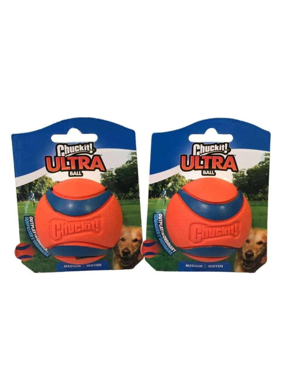 CHUCKIT! Ultra Ball Medium Set of 2 Ultra Durable Rubber